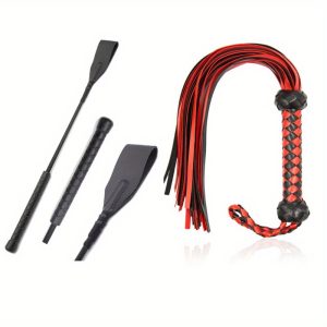 2pcs Horse Red Whip Horse Whip Riding Crop Equestrian Faux Leather Whip Horse Equipment Whip Training Horse Riding Whip 23 inch