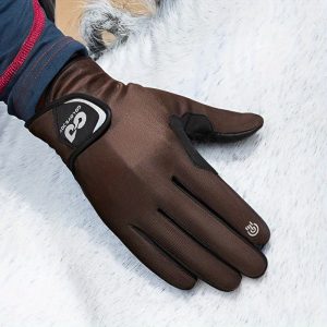 GOLOVEJOY Equestrian Gloves, Unisex, Outdoor Riding, Hiking, Horseback Riding, Anti-Slip, Sun Protection, Ice Silk Breathable Touchscreen Gloves, Washable, Available in White, Black, Brown, Pull-On Closure, 1 Pair, Sports & Outdoor Equipment, Team Sports, Equestrian Supplies