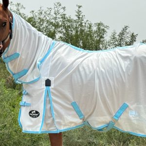 Large Horse UV Protection Mesh Sheet with Neck Cover - Summer Sun Protection