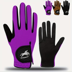 Women's Breathable Mesh Riding Gloves for Equestrian, Lightweight & Comfortable