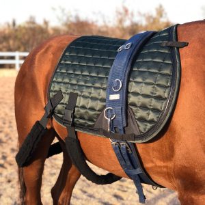 1pc Horse Training Saddle Pad With Detachable Elastic Band And Fur Band